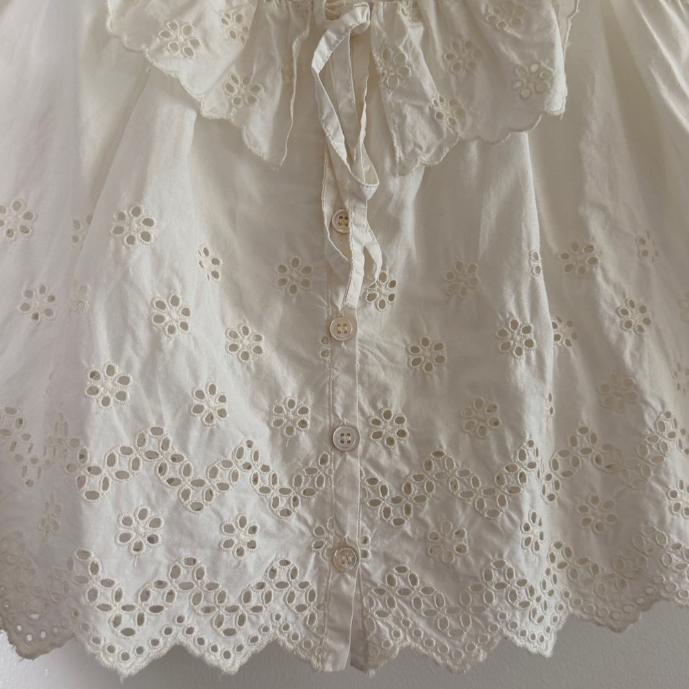 Dǒen Nella White Eyelet Ruffle Top - Picture 5 of 6
